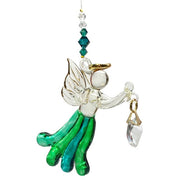 Wild Things Fantasy Glass Angel - Emerald - Something Different Gift Shop