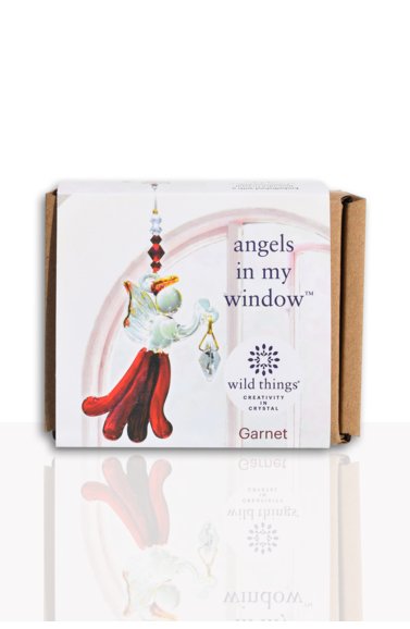 Wild Things Fantasy Glass Angel - Garnet - Something Different Gift Shop