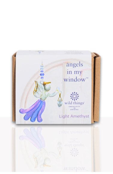 Wild Things Fantasy Glass Angel - Light Amethyst - Something Different Gift Shop