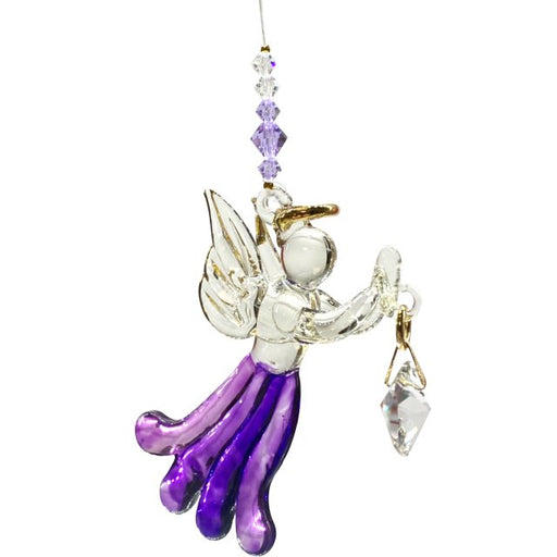 Wild Things Fantasy Glass Angel - Light Amethyst - Something Different Gift Shop