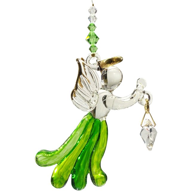 Wild Things Fantasy Glass Angel - Peridot - Something Different Gift Shop