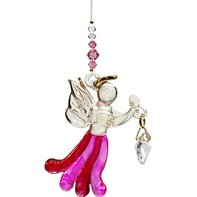 Wild Things Fantasy Glass Angel - Rose - Something Different Gift Shop