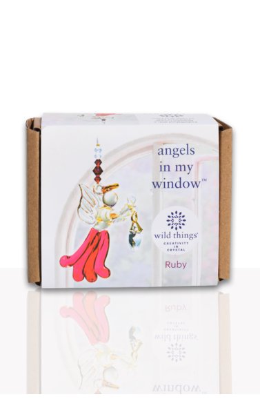 Wild Things Fantasy Glass Angel - Ruby - Something Different Gift Shop