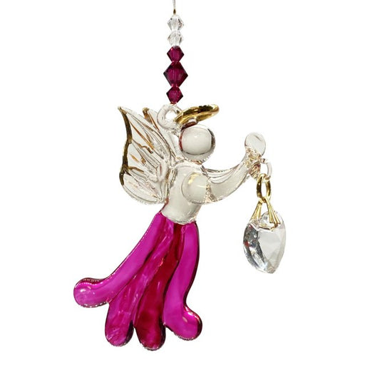 Wild Things Fantasy Glass Angel - Ruby - Something Different Gift Shop