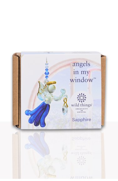 Wild Things Fantasy Glass Angel - Sapphire - Something Different Gift Shop