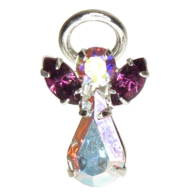 Wild Things Guardian Angel Pin - Amethyst - Something Different Gift Shop