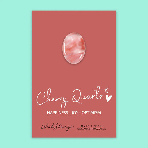 Wishstrings Crystal Pocket Token- Cherry Quartz - Something Different Gift Shop