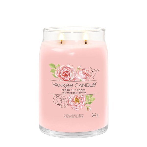 Yankee Candle Signature Large Jar Candle - Fresh Cut Roses - Something Different Gift Shop